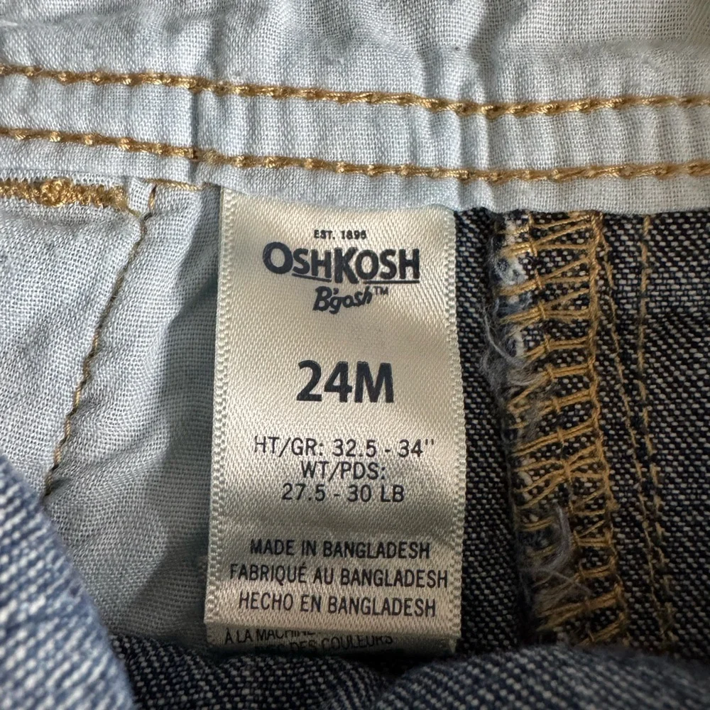 OshKosh B'Gosh Denim Overalls.  Size 24 months